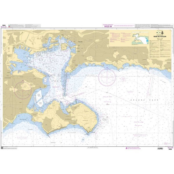 Carte marine pliée SHOM - Méditerranée - Littoral Est (Marseille à Monaco) - N°21 - comptoirnautique.com