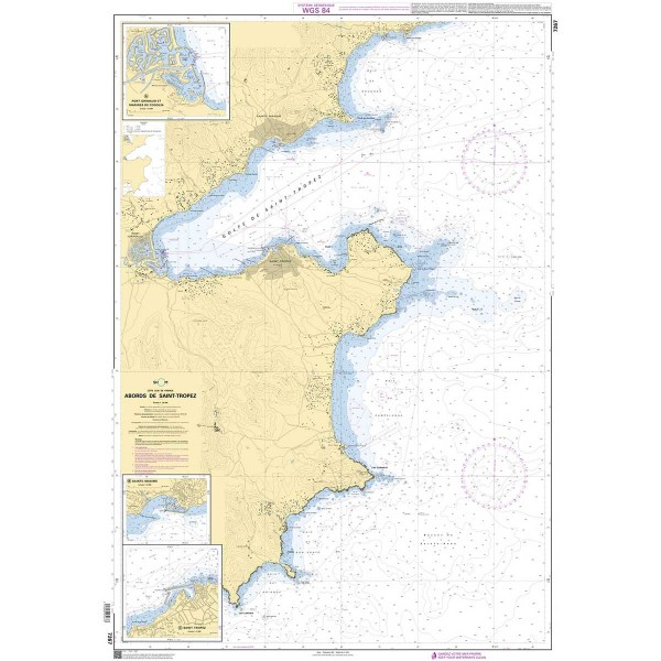 Carte marine pliée SHOM - Méditerranée - Littoral Est (Marseille à Monaco) - N°33 - comptoirnautique.com