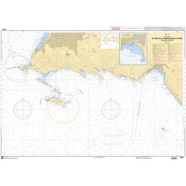 Carte marine pliée SHOM - Méditerranée - Littoral Est (Marseille à Monaco) - N°39 - comptoirnautique.com