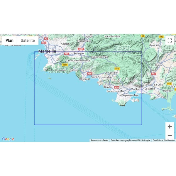 Carte marine pliée SHOM - Méditerranée - Littoral Est (Marseille à Monaco) - N°41 - comptoirnautique.com