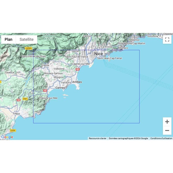 Carte marine pliée SHOM - Méditerranée - Littoral Est (Marseille à Monaco) - N°50 - comptoirnautique.com