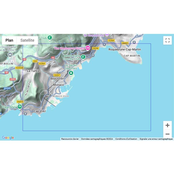 Carte marine pliée SHOM 7441L : Abords et Ports de Monaco - du Cap d'Ail au Cap Martin zone de navigation - N°53 - comptoirnautique.com