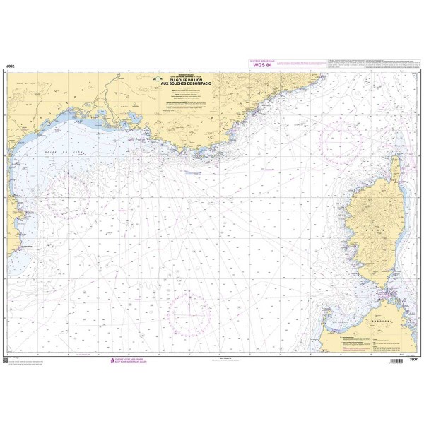 Carte marine pliée SHOM - Méditerranée - Littoral Est (Marseille à Monaco) - N°57 - comptoirnautique.com