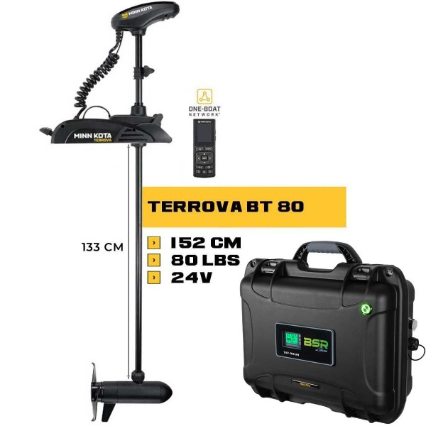 MK-1358380M - Moteur électrique avant Minn Kota TERROVA 80 Lbs GPS 24V 152 cm sans sonde avec télécommande Wireless - N°2 - comptoirnautique.com