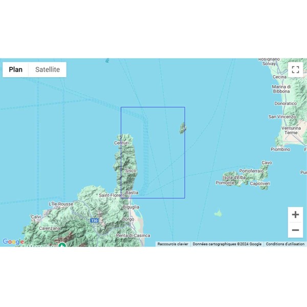 Carte marine pliée SHOM 6822L : Abords Nord de Bastia zone de navigation - N°2 - comptoirnautique.com