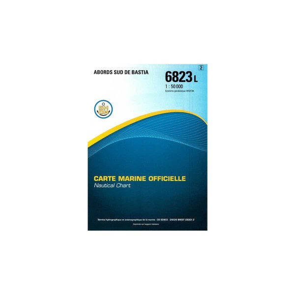 Carte marine pliée SHOM 6823L : Abords Sud de Bastia - 1 : 50 000 - N°4 - comptoirnautique.com