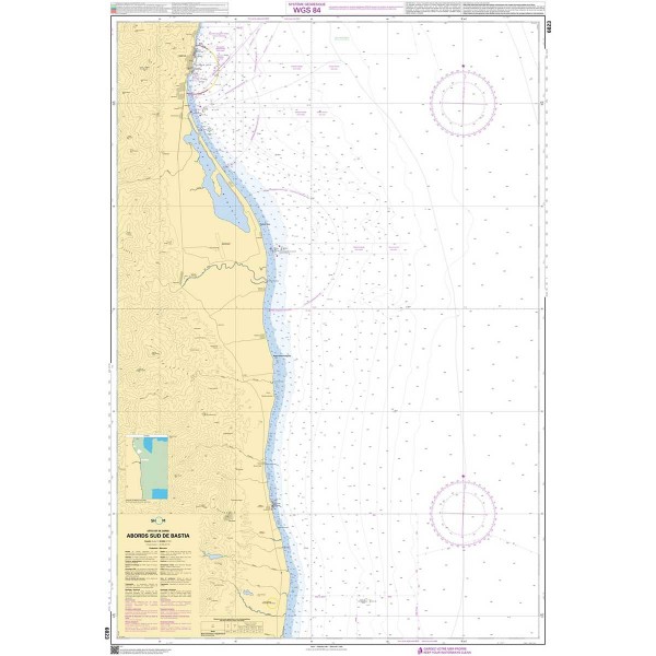 Carte marine pliée SHOM - Méditerranée Corse - Golfe de Gênes - N°6 - comptoirnautique.com