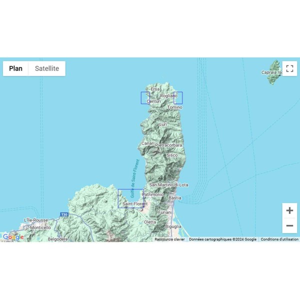 Carte marine pliée SHOM 6850L : Saint-Florent, Centuri, Macinaggio zone de navigation - N°8 - comptoirnautique.com