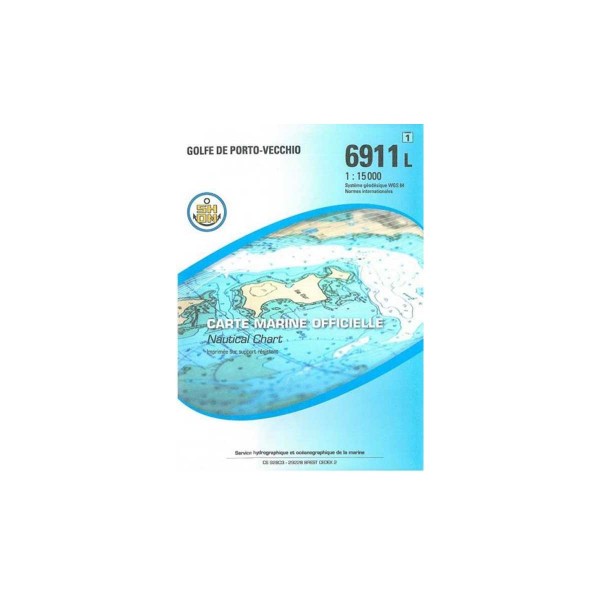 Carte marine pliée SHOM 6911L : Golfe de Porto-Vecchio - 1 : 15 000 - N°13 - comptoirnautique.com