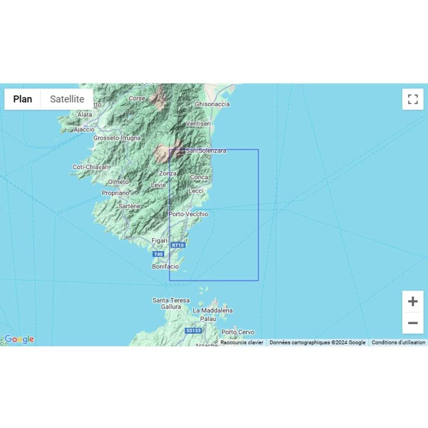 Carte marine pliée SHOM 6929L : Abords de Porto-Vecchio - De l'anse de Favone aux Îles Lavezzi zone de navigation - N°17 - comptoirnautique.com
