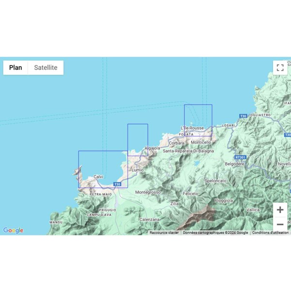 Carte marine pliée SHOM 6980L : L'Île Rousse - Sant'Ambrogio - Calvi zone de navigation - N°29 - comptoirnautique.com