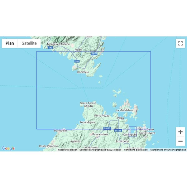 Carte marine pliée SHOM 7024L : Bouches de Bonifacio zone de navigation - N°32 - comptoirnautique.com