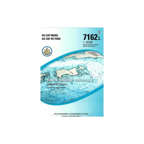 Carte marine pliée SHOM 7162L : Du Cap Muro au Cap de Feno - 1 : 50 000 - N°43 - comptoirnautique.com