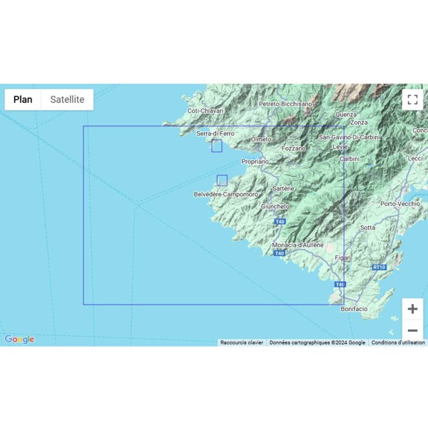 Carte marine pliée SHOM 7162L : Du Cap Muro au Cap de Feno zone de navigation - N°44 - comptoirnautique.com