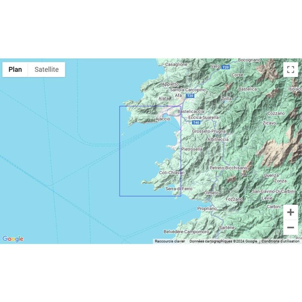 Carte marine pliée SHOM 7280L : Golfe d'Ajaccio zone de navigation - N°47 - comptoirnautique.com