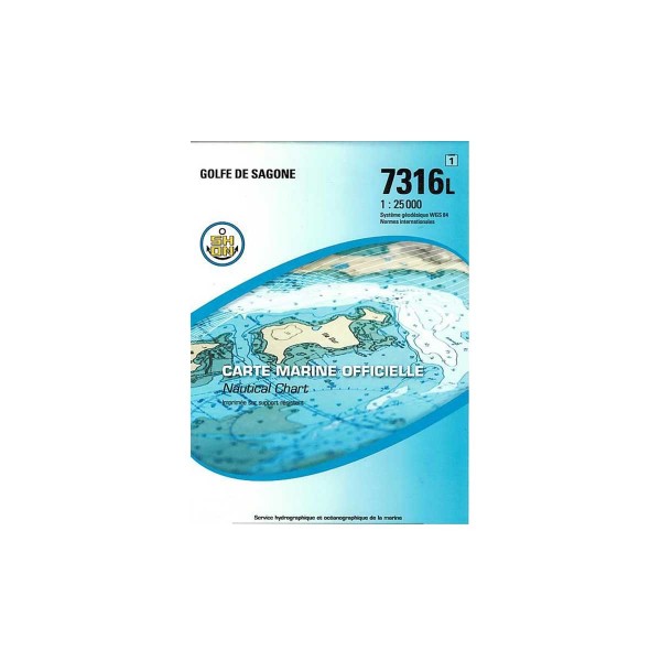 Carte marine pliée SHOM 7316L : Golfe de Sagone - 1 : 25 000 - N°52 - comptoirnautique.com