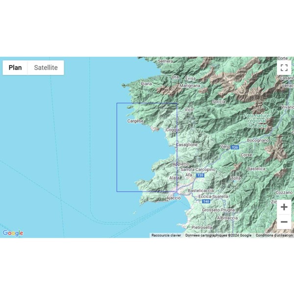 Carte marine pliée SHOM 7316L : Golfe de Sagone zone de navigation - N°53 - comptoirnautique.com