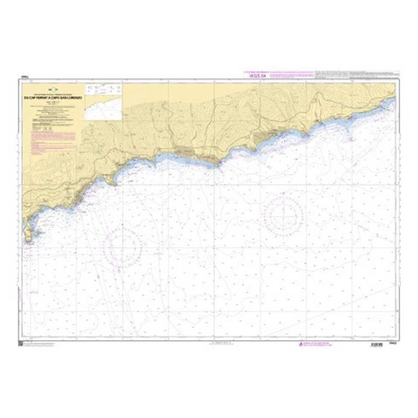 Carte marine pliée SHOM 7443L : Du Cap Ferrat à Capo San Lorenzo dépliée - N°60 - comptoirnautique.com