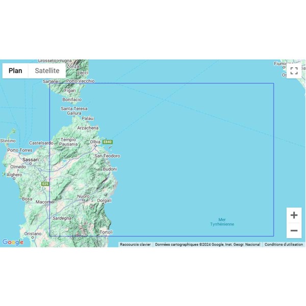 Carte marine pliée SHOM 7510L : De Capo Bellavista aux Bouches de Bonifacio zone de navigation - N°62 - comptoirnautique.com