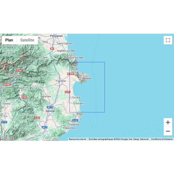 Carte marine pliée SHOM 7665L : Du Cap Negre au Cap Cerbère  zone de navigation - N°17 - comptoirnautique.com