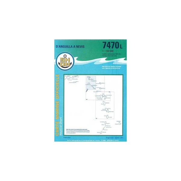 Folded nautical chart SHOM - Outre-sea - Lesser Antilles - N°1 - comptoirnautique.com