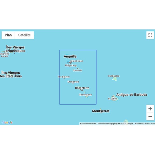 Carte marine pliée SHOM 7470L : D'Anguilla à Nevis zone de navigation - N°2 - comptoirnautique.com