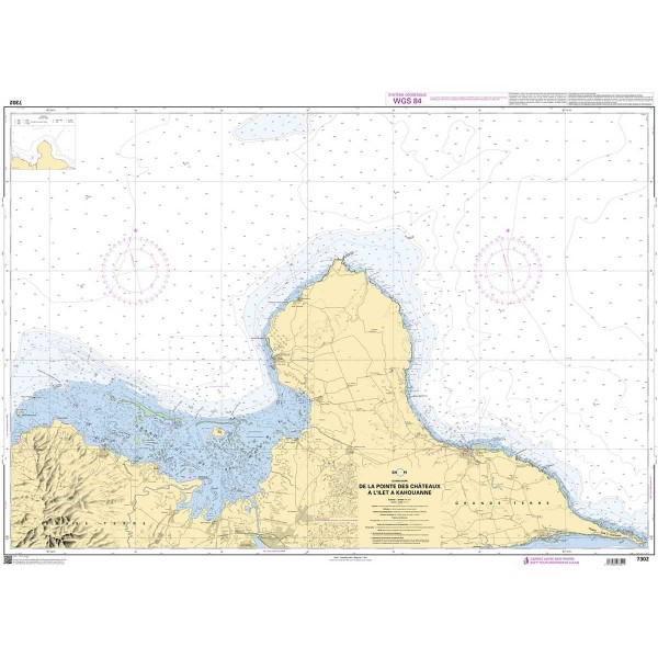 Folded nautical chart SHOM - Outre-mer - Guadeloupe - N°21 - comptoirnautique.com