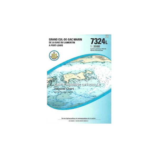 Carte marine pliée SHOM 7324L : Grand Cul-de-Sac Marin - De la Baie du Lamentin à Port-Louis - 1 : 20 000 - N°22 - comptoirnautique.com