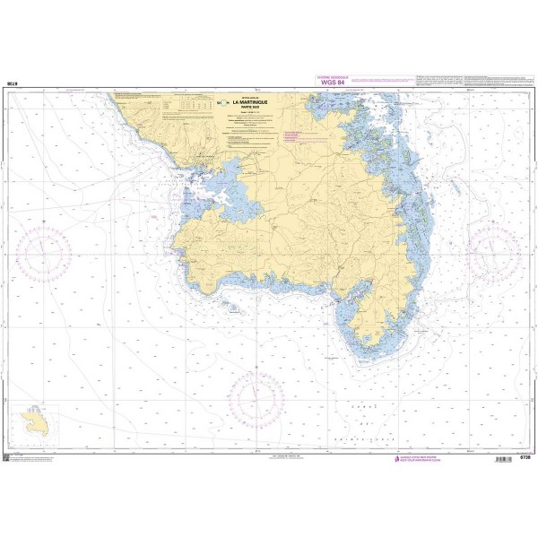 Folded nautical chart SHOM - Outre-mer - Martinique - N°3 - comptoirnautique.com