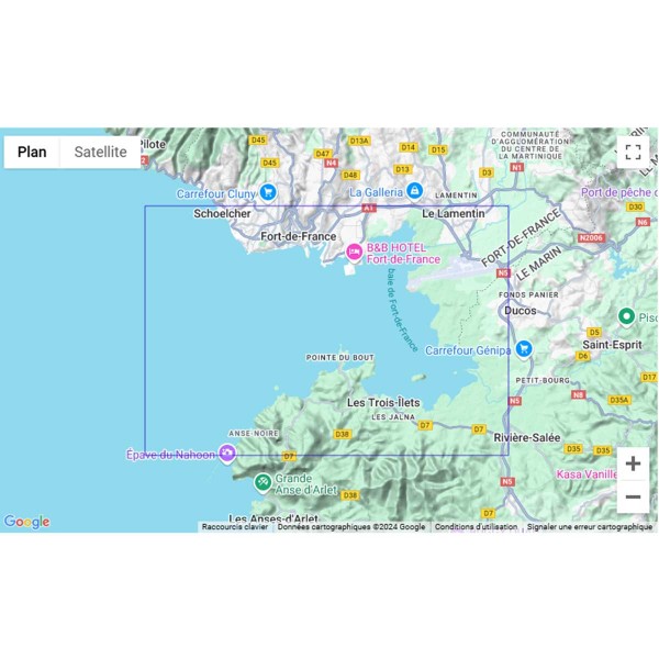 Folded nautical chart SHOM - Outre-mer - Martinique - N°5 - comptoirnautique.com