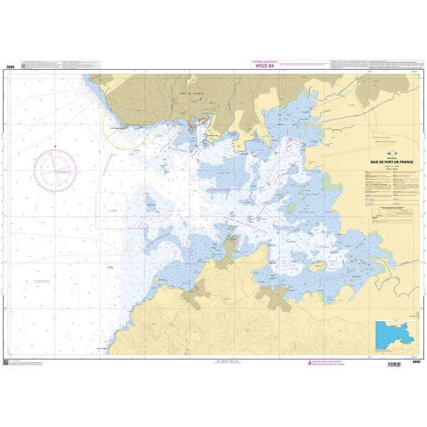 Folded nautical chart SHOM - Outre-mer - Martinique - N°6 - comptoirnautique.com