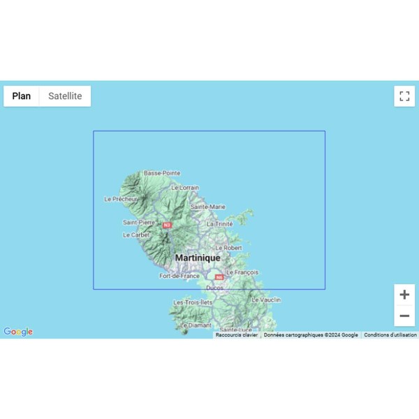 Carte marine pliée SHOM 7041L : La Martinique - Partie Nord zone de navigation - N°8 - comptoirnautique.com