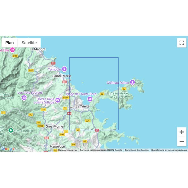 Carte marine pliée SHOM 7087L : Havre de la Trinité et Baie du Galion zone de navigation - N°11 - comptoirnautique.com