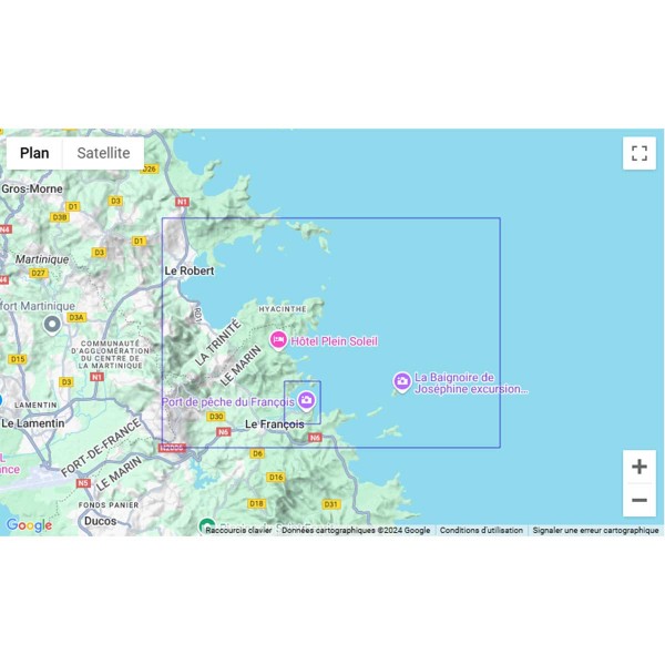 Carte marine pliée SHOM 7088L : Havre du Robert et Baie du François zone de navigation - N°14 - comptoirnautique.com