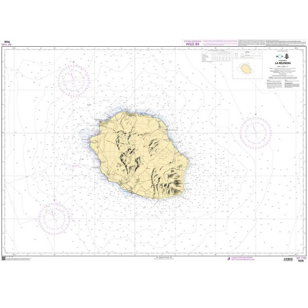 SHOM folded nautical chart - Indian Ocean - N°9 - comptoirnautique.com