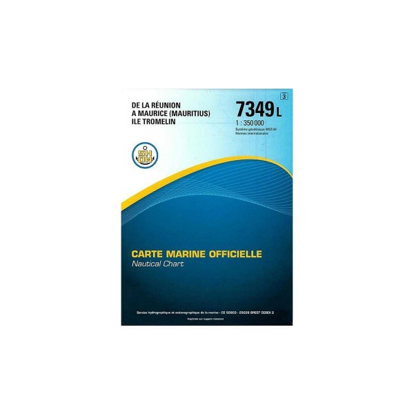 Carte marine pliée SHOM 7349L : De la Réunion à Maurice (Mauritius) - Île Tromelin - 1 : 350 000 - N°10 - comptoirnautique.com