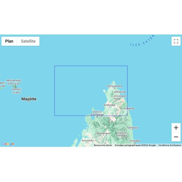 Carte marine pliée SHOM 7491L : De Nosy Bé à la Baie d'Antsiranana - Récif du Geyser - Îles Glorieuses zone de navigation - N°14 - comptoirnautique.com