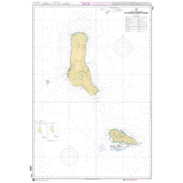 Carte marine pliée SHOM 7679L : Îles Grande Comore et Mohéli dépliée - N°24 - comptoirnautique.com