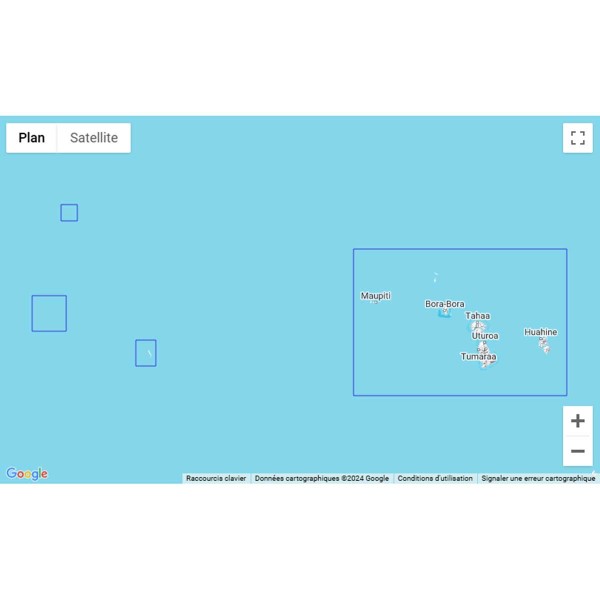 Carte marine pliée SHOM 6033L : Archipel de la Société - Îles Sous-le-Vent zone de navigation - N°5 - comptoirnautique.com
