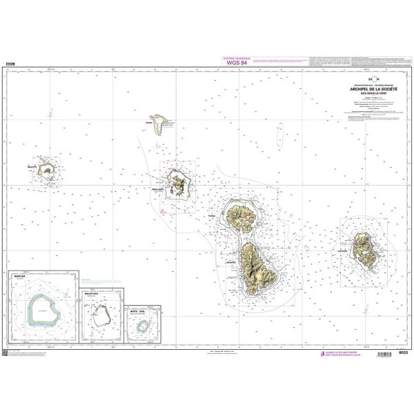 SHOM folded nautical chart - Pacific Ocean - N°6 - comptoirnautique.com