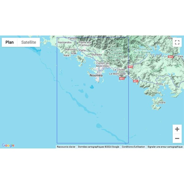 Carte marine pliée SHOM 6687L : Abords de Nouméa - Passes de Boulari et de Dumbéa zone de navigation - N°8 - comptoirnautique.com