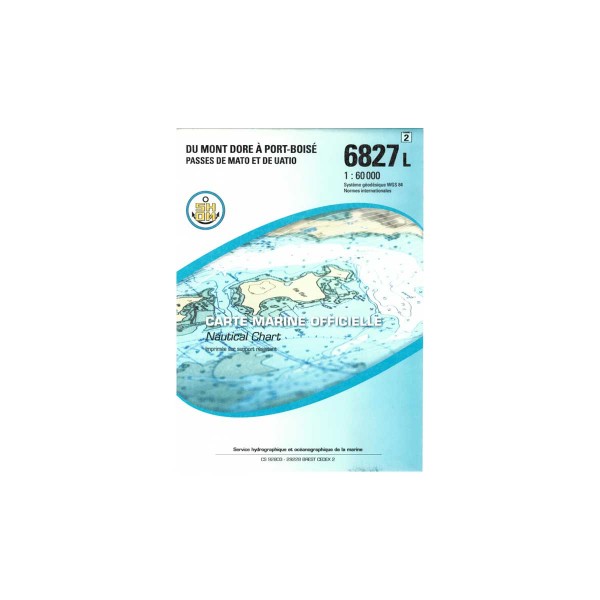 Carte marine pliée SHOM 6827L : Du Mont Dore à Port-Boisé - Passes de Mato et de Uatio - 1 : 60 000 - N°13 - comptoirnautique.com