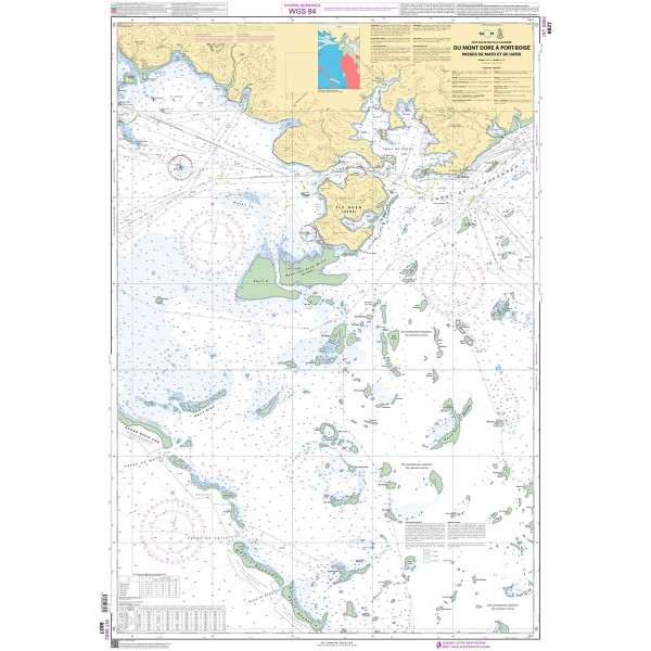 Carte marine pliée SHOM 6827L : Du Mont Dore à Port-Boisé - Passes de Mato et de Uatio dépliée - N°15 - comptoirnautique.com