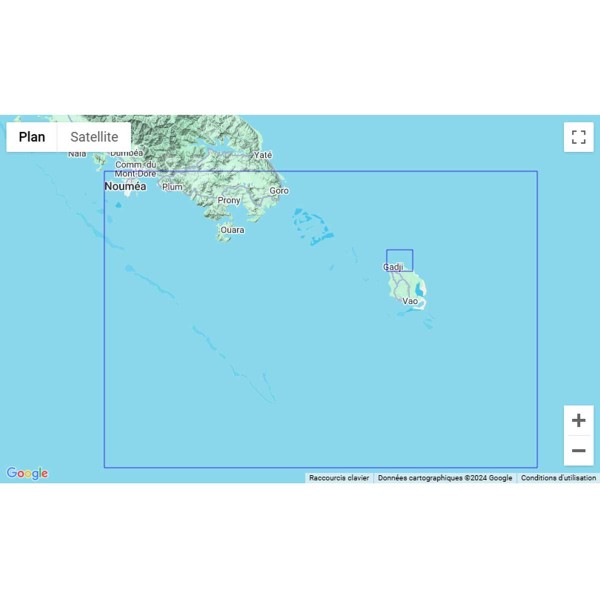 Carte marine pliée SHOM 7052L : De Nouméa à l'île des Pins - Le Grand lagon Sud zone de navigation - N°20 - comptoirnautique.com