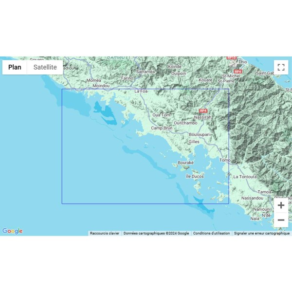 Carte marine pliée SHOM 7167L : De la Baie de Saint-Vincent à la Coupée Mara zone de navigation - N°23 - comptoirnautique.com