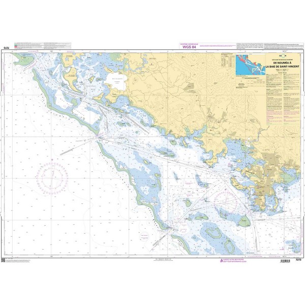 SHOM folded nautical chart - Pacific Ocean - N°27 - comptoirnautique.com