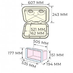 Top Line storage flap with...