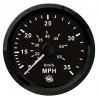 Indicatore di velocità Pitot 0-35 MPH nero/nero