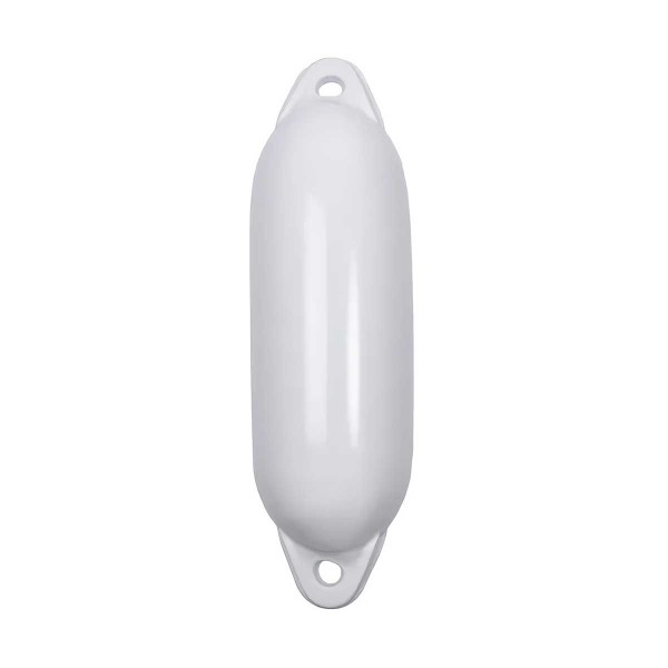 Para-choques cilíndrico branco / 2 anéis brancos Ø120 x L450mm - N°1 - comptoirnautique.com