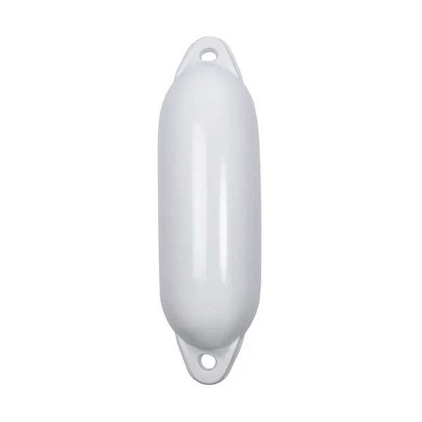 Para-choques cilíndrico branco / 2 anéis brancos Ø150 x L580mm - N°1 - comptoirnautique.com